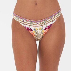 Camilla "Destiny Calling" Embellished High-Leg Bikini Bottom, Multicolor
